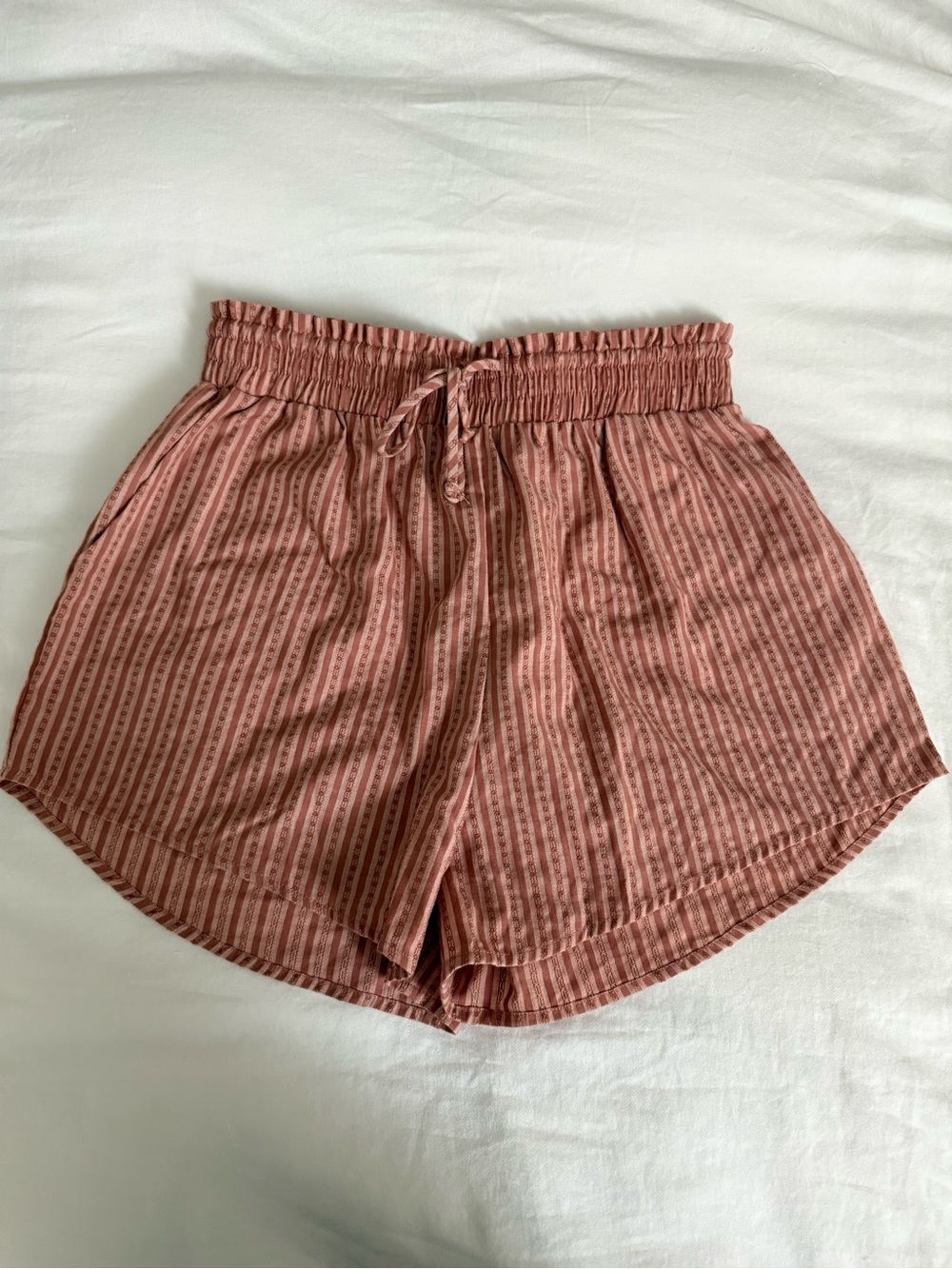 Wild Fable Rose Stripe Elastic Waist Drawstring Shorts